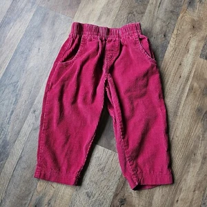 Vintage 80's and 90's OshKosh corduroy red pants with leather label on the back. - Picture 1 of 6