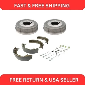 Rear Brake Drums Shoes W/Hardware Kit For 1998-2004 Nissan Frontier 2.4L RWD - Picture 1 of 6