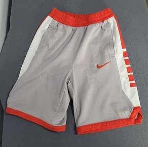 NIKE Dri-Fit Boys SZ LG Gym Athletic Basketball Short Red Gray - Picture 1 of 6