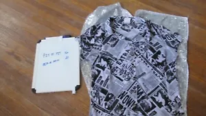 No Boundaries newspaper Print Button Up Shirt with Short Sleeve size L (11-13) - Picture 1 of 4