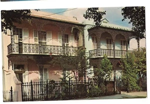 Eisen Grillwerk VIEUX CARRE New Orleans Louisiana LA Postkarte Spitze Balkon - Bild 1 von 2