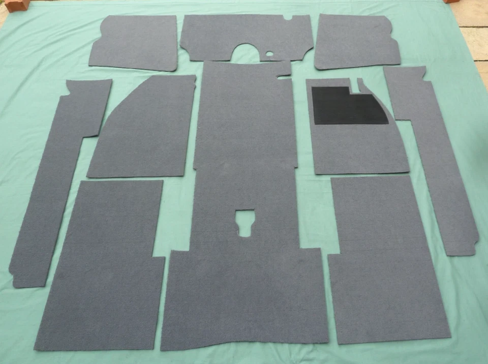 NOVO CONJUNTO DE CARPETE VOLKSWAGEN CLASSIC VW BEETLE CINZA ESCURO - Imagem 1 de 1