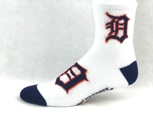 Detroit Tigers Men's White Quarter Socks - Picture 1 of 4