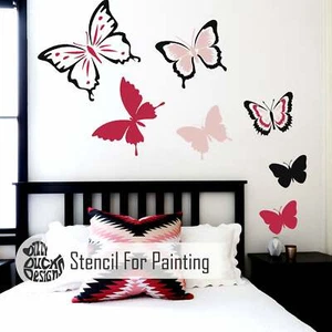 Plantilla para bebé Dizzy Duck - Juego reutilizable de 6 plantillas para muebles de pared de mariposa - Imagen 1 de 4