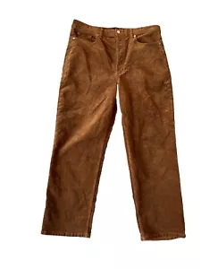 Banana Republic High Rise Straight Leg Brown Corduroy Ankle Length Pants Size 33 - Picture 1 of 7