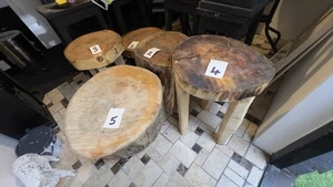 Wood Tables / Stools /Home Garden Furniture HAND MADE - Picture 1 of 23