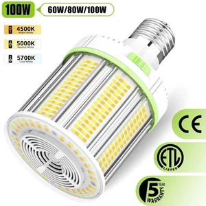 100W LED Corn Bulb Light Adjustable CCT 4.5K/5K/5.7K Commercial Gym Shop Lights - Picture 1 of 15