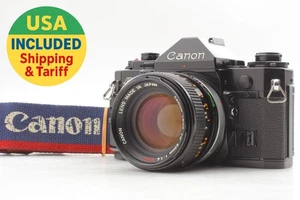 [Near MINT] Canon A-1 Black 35mm SLR Film Camera FD 50mm F1.4 S.S.C. Lens JAPAN - Picture 1 of 16