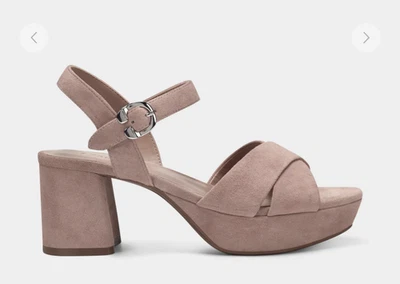 Sandália Aerosoles Feminina Confortável Plataforma Cruzada em Blush Camurça Tamanho 10 - Imagem 1 de 4