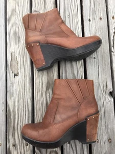 Dansko Faith braune Leder Keilabsatz Stiefelette braun abgenutzt Gr. 7 US 37 EUR - Bild 1 von 20