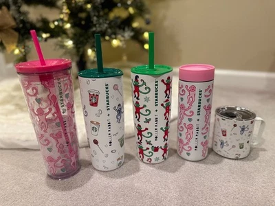 NUEVO Starbucks X Roller Rabbit Juego Completo 5 Piezas Edición Limitada 2025 Colaboración Foto 1 de 4