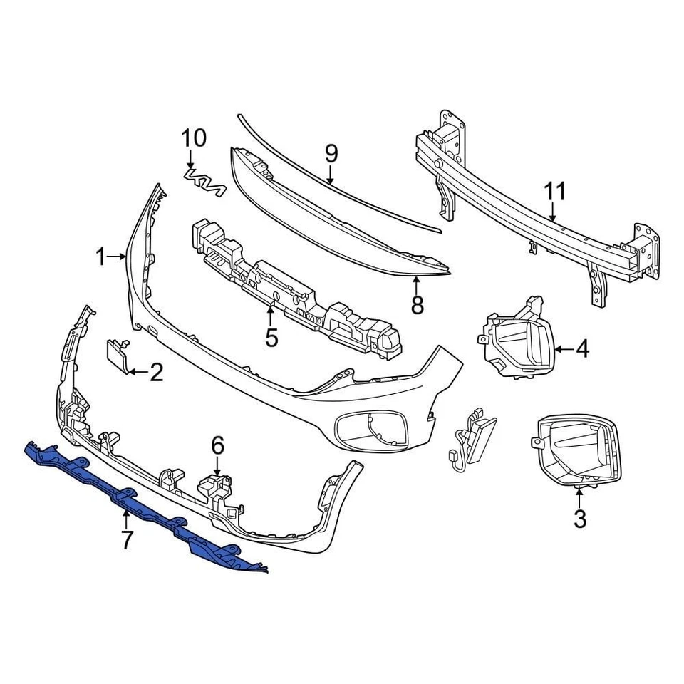 For Kia Seltos 2024-2025 Kia 86577Q5810 Front Valance Panel Foto 1 de 1