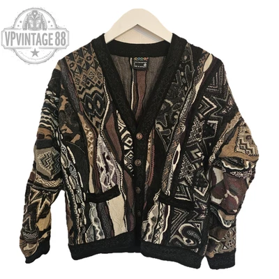 Vintage Coogi 90s Australia 3D Knit Sweater Unisex Bold Colourful Rare Cardigan - Image 1 of 4