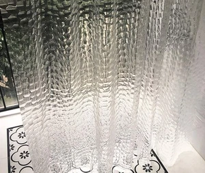 Shower Curtain Liner - Clear Shower Curtain Set with Hooks | 72"x78"… - Picture 1 of 7