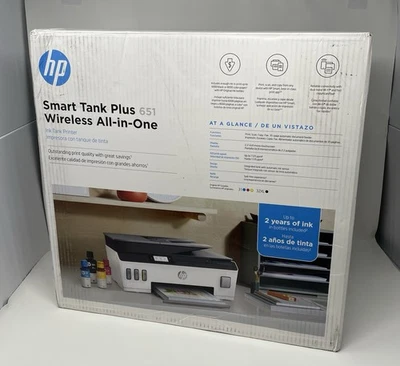 HP Smart Tank Plus 651 Thermal Inkjet All-In-One Printer - White - Image 1 of 4