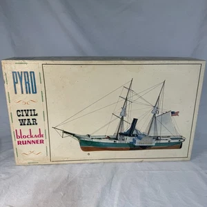 NOS Vintage Pyro Civil War Blockade Runner Boat Model B375-400 ~ SHIPS FAST!! - Picture 1 of 8