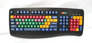 Teclado de aprendizaje Hatch QWERTY vocales codificadas por colores USB F21-WE28 #2 - Imagen 1 de 12