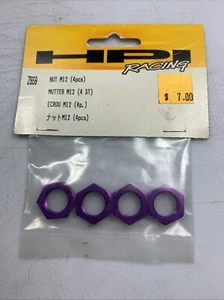 HPI HELLFIRE SS 1/8 Scale ALUMINUM WHEEL NUT (4) M12 Anodized PURPLE Z659 Rare - Picture 1 of 1