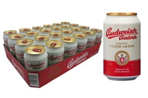 Budweiser Budvar Premium Pilsner Czech Lager Palette Dosenbier 24 x 0,33l - Bild 1 von 5