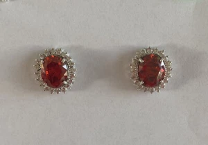 Genuine Sterling Silver CZ Vintage Avon Designer Stud Earrings - Picture 1 of 4
