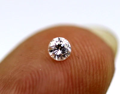 F Color VS1 Grade Diamond 0.072 Ct Natural Loose Brilliant Round Cut - Image 1 of 4