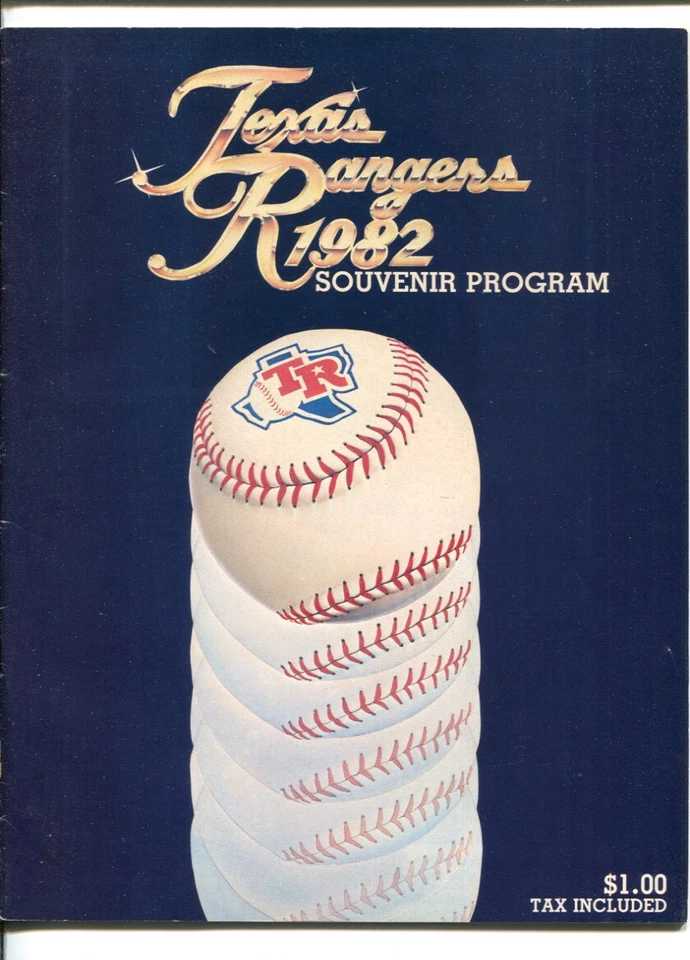 Texas Rangers vs Los Angeles Angels MLB Game Program 1982-team & player pix-i... - Image 1 of 1