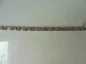 Pierre Lang Armband , versilbert mit geschliffenen Steinen , 19cm - Bild 1 von 4