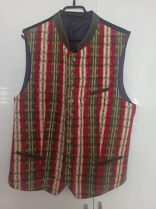 Trachtenweste Weste-Gilet-Größe 98-Rot-Grün-Beige evtl. Sub Größe ca. 50 ? - Bild 1 von 6