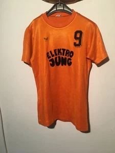 ERIMA Soccer Vintage 80s Orange Size S T-Shirt - Picture 1 of 7