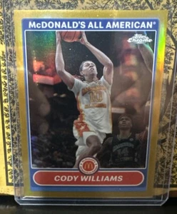 2023 Topps Chrome McDonald's All American Gold Refractor Cody Williams 2K7-4 /50 - Bild 1 von 2