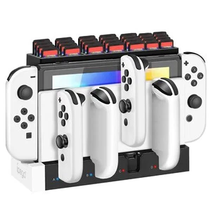 Switch Joy-con Charger for Nintendo Switch Charging Dock Station (White, Black) - Picture 1 of 9