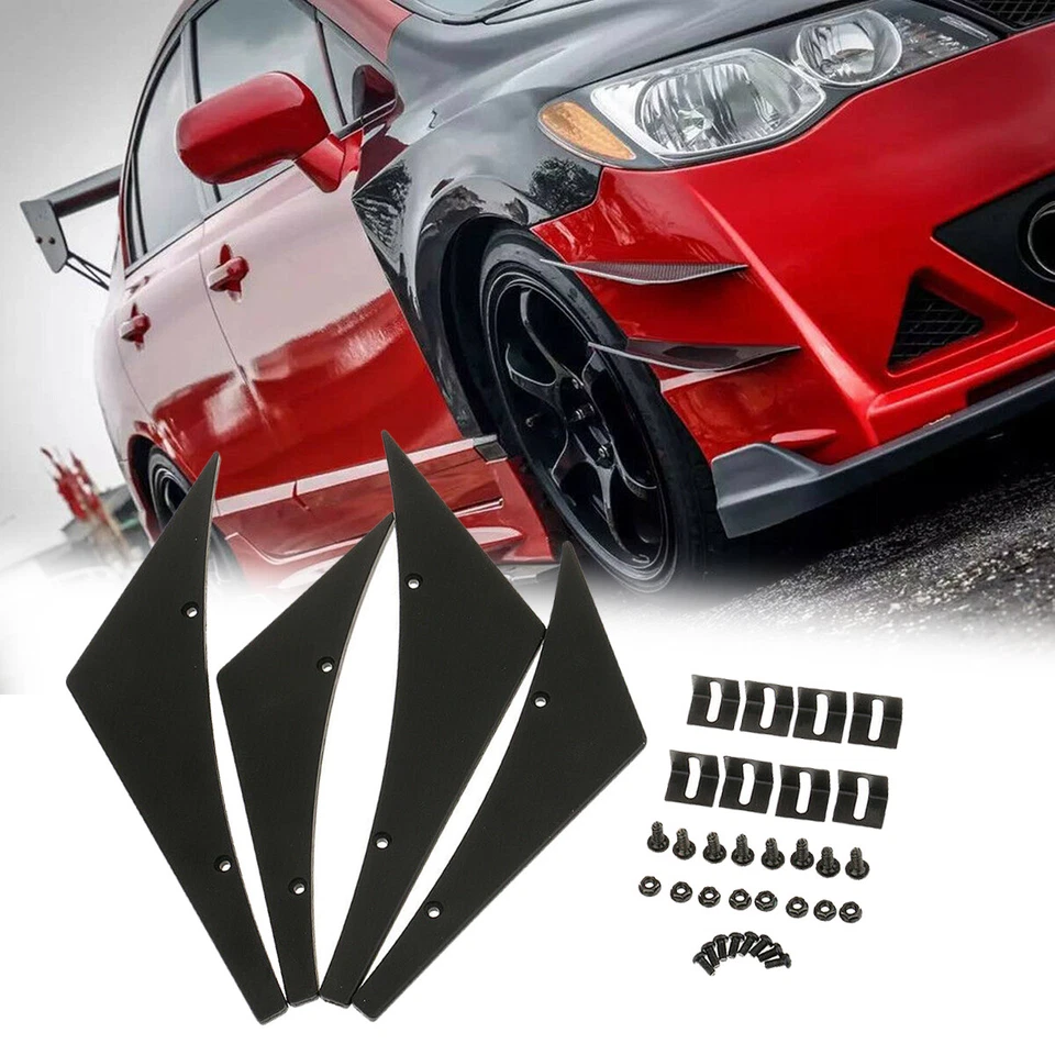 Difusor labial parachoques delantero universal aletas divisorias alerón Canards barbilla de valencia Foto 1 de 4