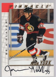 * 1997-98 Pinnacle Be A Player - Autographs [#095] - JASON YORK - Picture 1 of 2