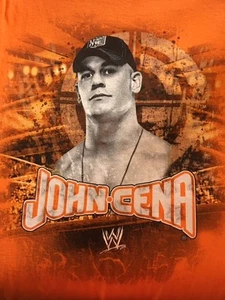 Men's Shirt World Wrestling Size 14/16 John Cena Short Sleeve T-Shirt Cotton - Picture 1 of 3