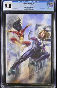 SPIDER-WOMAN #5 - LUCIO PARRILLO VIRGIN VARIANT EDITION MARVEL 2020 CGC 9.8 - Picture 1 of 2