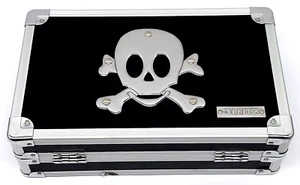 Leitz Vaultz Lock It Up Black Bling Skull Locking Pencil Box 21 x 14 x 6cm appro - Picture 1 of 18