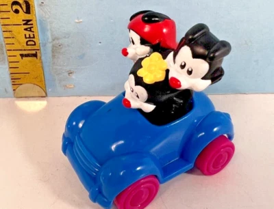 Juguete de lanzamiento de dibujos animados Warner Bros Carl's Jr. Animaniacs 1998 3 gatos Foto 1 de 4