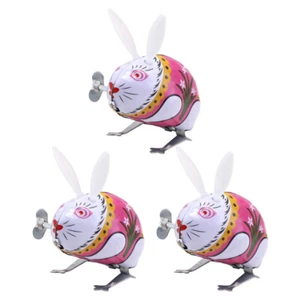 6 Pcs Clockwork Gift Metal Bunny Toy Wind Up Jumping Toy Children Jumping Rabbit - Picture 1 of 11