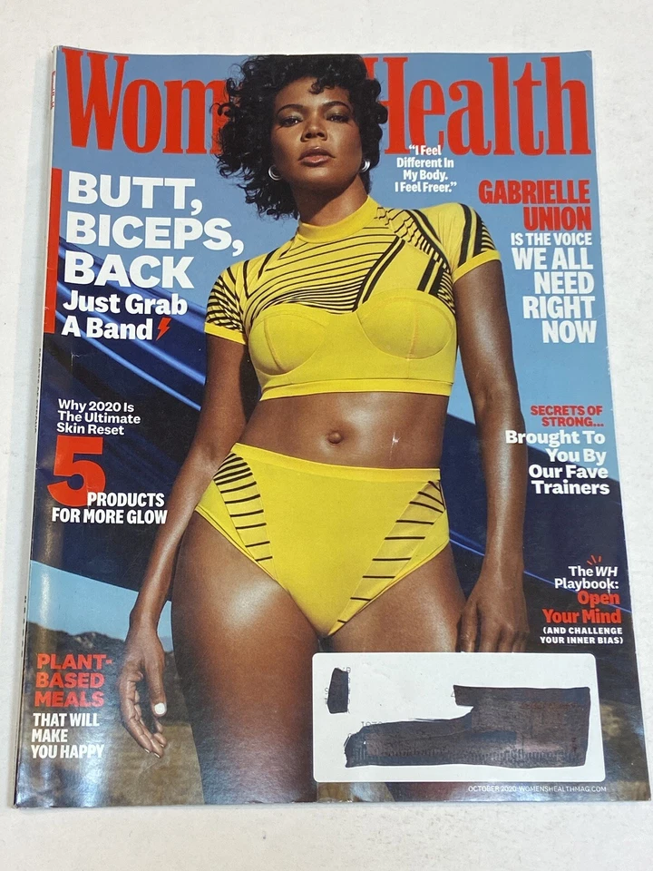 Women's Health Magazine Oct 2020 Gabrielle Union Plant Based Meals Butt Biceps + Foto 1 de 1