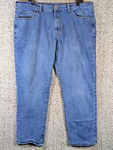 Eddie Bauer Jeans Herren 38x30 (passt 38x28) rot Flanell gefüttert blau gerades Bein - Bild 1 von 11