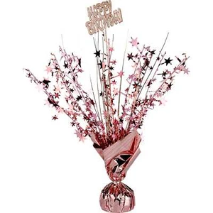 Happy Birthday Party Rose Gold Foil Table Decoration Centrepiece Weight - Picture 1 of 1