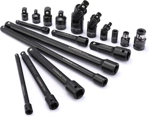 Juego de accesorios para herramientas de accionamiento CASOMAN 18 piezas, acero CR-V premium con fosfa negra - Imagen 1 de 8