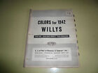 1942 Willys DuPont Pyralux Color Chip Paint Sample - Vintage