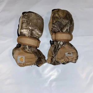 Carhartt Youth Toddler  Canvas Camo Mittens Warm Winter Kids Outdoors Small - Picture 1 of 10