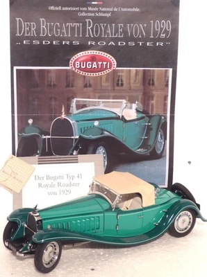 Franklin Mint: Bugatti Royale Typ 41  Roadster  v. 1929 , M 1:24 , Doku , o. OVP - Bild 1 von 4