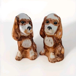 Vintage Price Kensington Spaniel Dog Figurines Pair 11.5" Hand-Painted - England - Picture 1 of 18