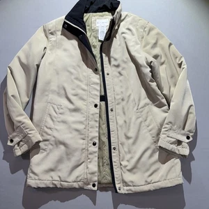 Women’s Puffer Insulated Jacket Sz Med 8/10 Sleek Outdoor Outerwear Button Cozy - Picture 1 of 13