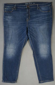 WE05462 GREAT **AVA & VIV** JEGGING POWER STRETCH SKINNY WOMENS BLUE JEANS sz22W - Picture 1 of 6