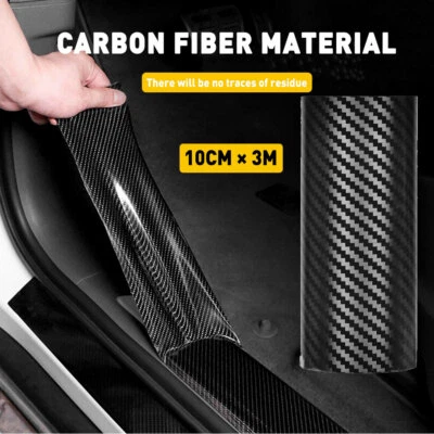 5D Carbon Fiber Black High Gloss Auto Wrap Vinyl Sticker Film Sheet 10*300cm DIY — 第 1/4 张图片