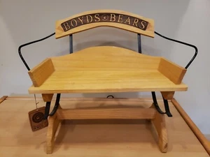 HTF Boyds Bears BIG Wooden Buck Board Bench with Hang Tag - Picture 1 of 12